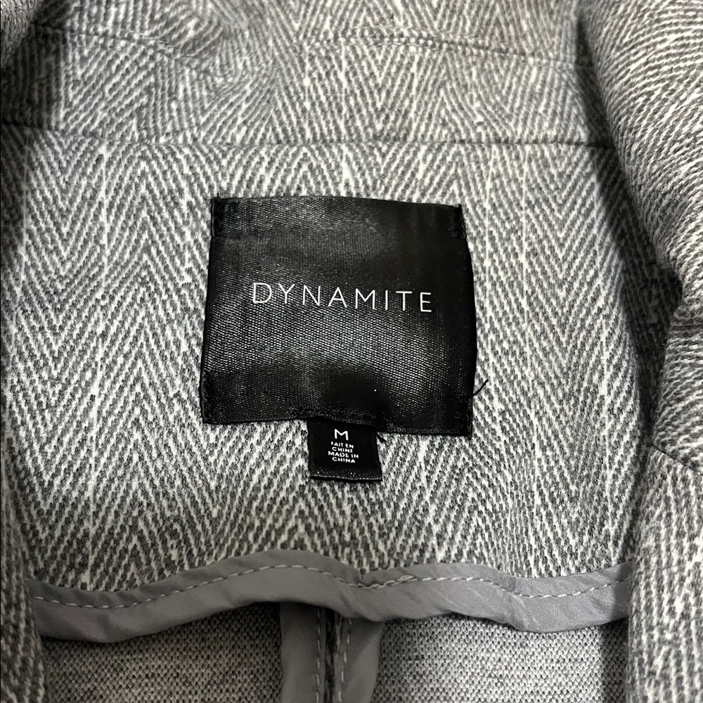 DYNAMITE Double Breasted Blazer Oversized Gray Size Medium - Picture 5 of 10